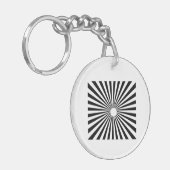Dicke Radialbrechung | Monochrome optische Energie Schlüsselanhänger (Vorderseite links)