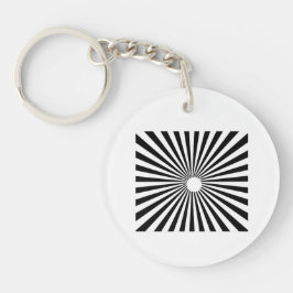 Dicke Radialbrechung | Monochrome optische Energie Schlüsselanhänger