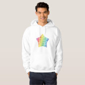 Dicke Rainbow Honeycomb und Diamond Pattern Star Hoodie (Vorne ganz)