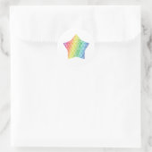 Dicke Rainbow Honeycomb und Diamond Pattern Star Runder Aufkleber (Tasche)