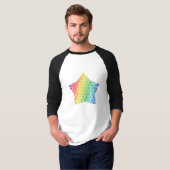Dicke Rainbow Honeycomb und Diamond Pattern Star T-Shirt (Vorne ganz)