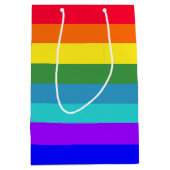 Dicke Rainbow Strip Geschenktasche Mittlere Geschenktüte (Vorderseite)