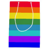 Dicke Rainbow Strip Geschenktasche Mittlere Geschenktüte (Rückseite)