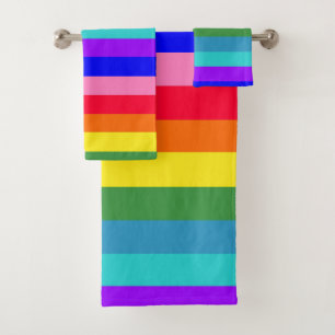 Dicke Rainbow Strip Handtuchhandtuch Set