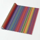 Dicke Rainbow Stripe Gift Wrap - Lebhaft Geschenkpapier (Ungerollt)