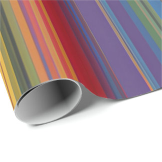 Dicke Rainbow Stripe Gift Wrap - Lebhaft Geschenkpapier