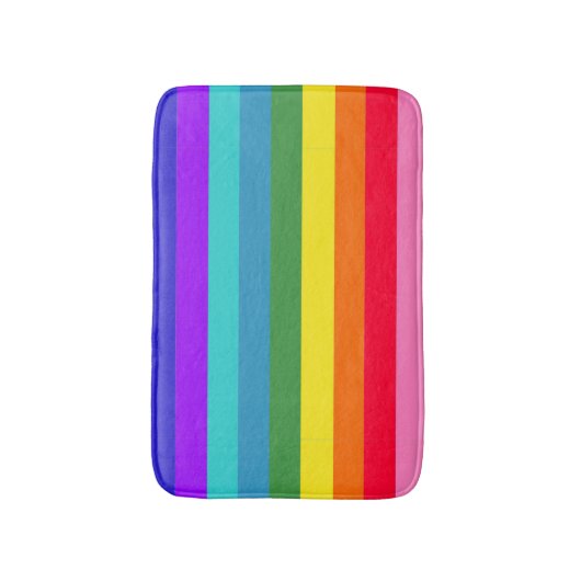 Dicke Rainbow Stripes Badematte (Vorderseite Vertikal)