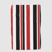 Dicke Red Black Strips Golf Handtuch (Vorderseite)