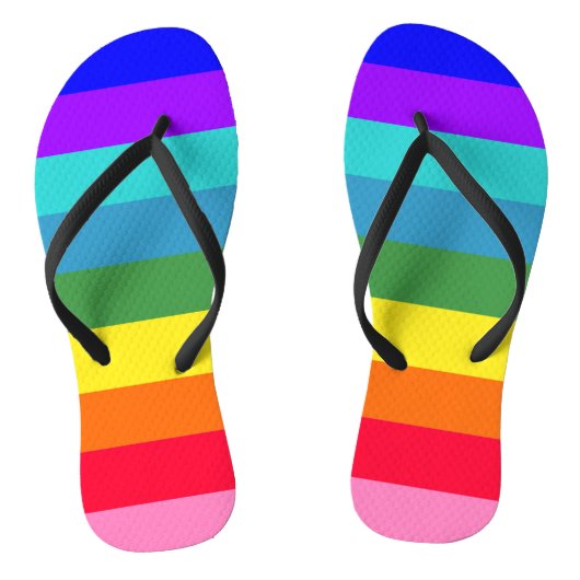 Dicke Regenbogenstreifen Badesandalen (Fußbett)