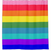 Dicke Regenbogenstreifen Duschvorhang (Vorderseite)