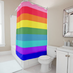 Dicke Regenbogenstreifen Duschvorhang