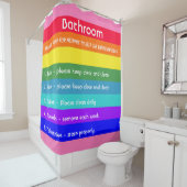 Dicke Regenbogenstreifen Duschvorhang (Beispiel)