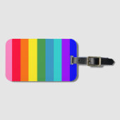 Dicke Regenbogenstreifen Gepäckanhänger (Vorderseite (Horizontal))