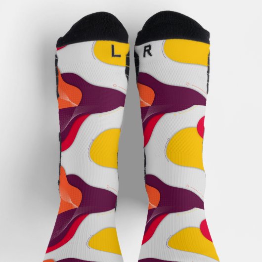 Dicke Retro-Abstrakte Colorwave-Socken Socken (Oben)