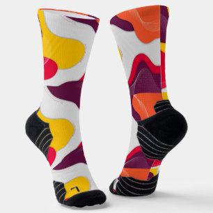 Dicke Retro-Abstrakte Colorwave-Socken Socken