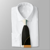 Dicke Retro: Abstrakte Kreise und Rechtecke Krawatte (Gebunden)