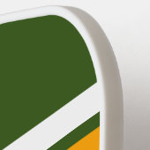 Dicke Retro dunkelgrüne, gelbe Streifen Pickleball Schläger (Linke Seite)