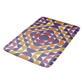Dicke Retro-Kreise Bath Mat | Moderne Mitte des Ja Badematte (Schrägansicht)