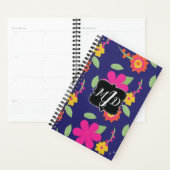 Dicke Retro-Monogramm-Floral-Neonplaner Planer (Anzeige)