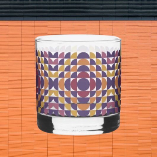 Dicke Retro-Runden Rock-Glas | Mitte des Jahrhunde Whiskyglas