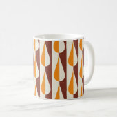Dicke Retrowasser-Tropfenorange Kaffeetasse (VorderseiteRechts)