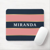 Dicke rosa blaue Streifen Muster Mousepad (Mit Mouse)