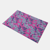 Dicke rosa, florale Türmatte (24"x36") (Schrägansicht)