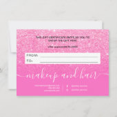 Dicke rosa Glitzer ombre neo Geschenkgutschein (Rückseite)