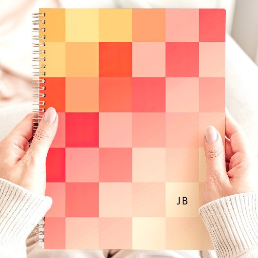 Dicke rosa Karton-Monogramm Planer