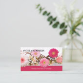 Dicke rosa natürliche Schönheit Makeup Artist Visitenkarte (Stehend Vorderseite)