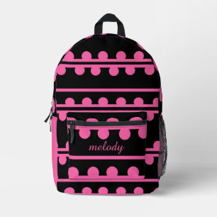 Dicke rosa Polka Linie Modernes geometrisches Must Bedruckter Rucksack