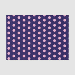 Dicke rosa Polka Punkte auf Navy Blue Seidenpapier