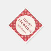 Dicke rosa rote goldene geometrische Personalisier Serviette (Ecke)