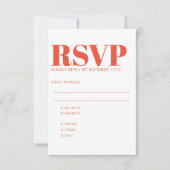 Dicke rosa rote Karton Muster Hochzeit Mahlzeit RSVP Karte (Vorderseite)