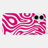 Dicke Rosa Swirl iPhone 16 Gehäuse - Retro Wave Case-Mate iPhone Hülle (Rückseite (Horizontal))