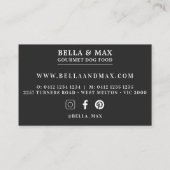 Dicke Rose Gold Dog Bone Muster Visitenkarte (Rückseite)