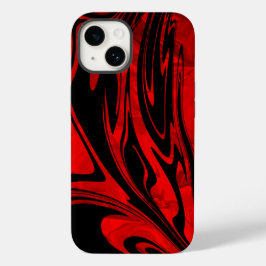 Dicke Rot- und Schwarzflamme Case-Mate iPhone 14 Hülle