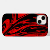 Dicke Rot- und Schwarzflamme Case-Mate iPhone Hülle (Rückseite (Horizontal))