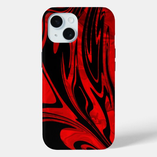 Dicke Rot- und Schwarzflamme Case-Mate iPhone Hülle (Rückseite)