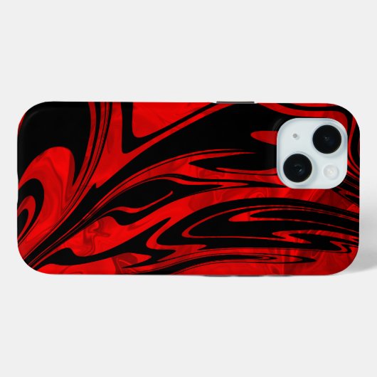 Dicke Rot- und Schwarzflamme Case-Mate iPhone Hülle (Rückseite (Horizontal))