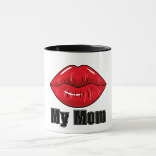 Dicke Rote Lippen "Meine Mama" Tasse - Fun & Styli