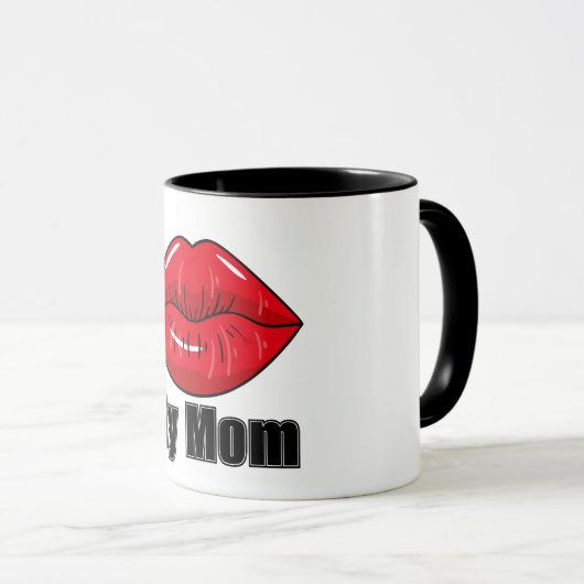 Dicke Rote Lippen "Meine Mama" Tasse - Fun & Styli (VorderseiteRechts)