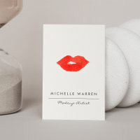 Dicke rote Lippen Wasserfarbe Makeup Artist
