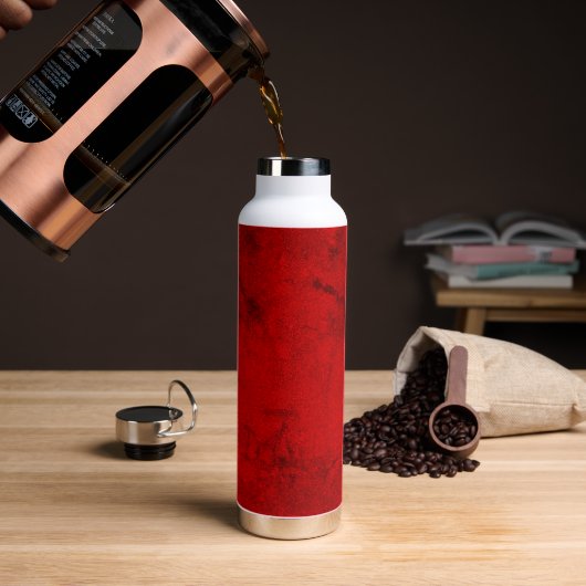 Dicke rote Marmorflasche Trinkflasche (Kaffee)