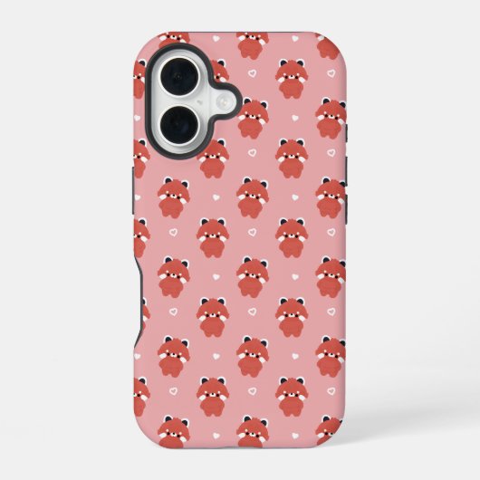 Dicke Rote Panda iPhone 16 Hülle (Rückseite)