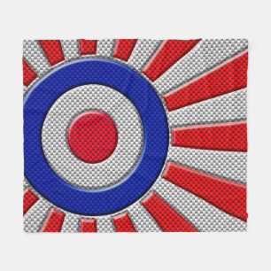 Dicke Roundel-Sonnenbrust-Design im Carbon-Fibre-S Fleecedecke
