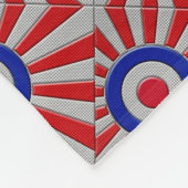 Dicke Roundel-Sonnenbrust-Design im Carbon-Fibre-S Fleecedecke (Ecke)