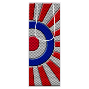 Dicke Roundel-Sonnenbrust-Design im Carbon-Fibre-S Geschenktüte Für Weinflaschen