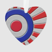 Dicke Roundel-Sonnenbrust-Design im Carbon-Fibre-S Ornament (Rückseite)