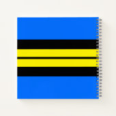 Dicke Royal Blue Bright Yellow Black Racing Stripe Notizblock (Rückseite)